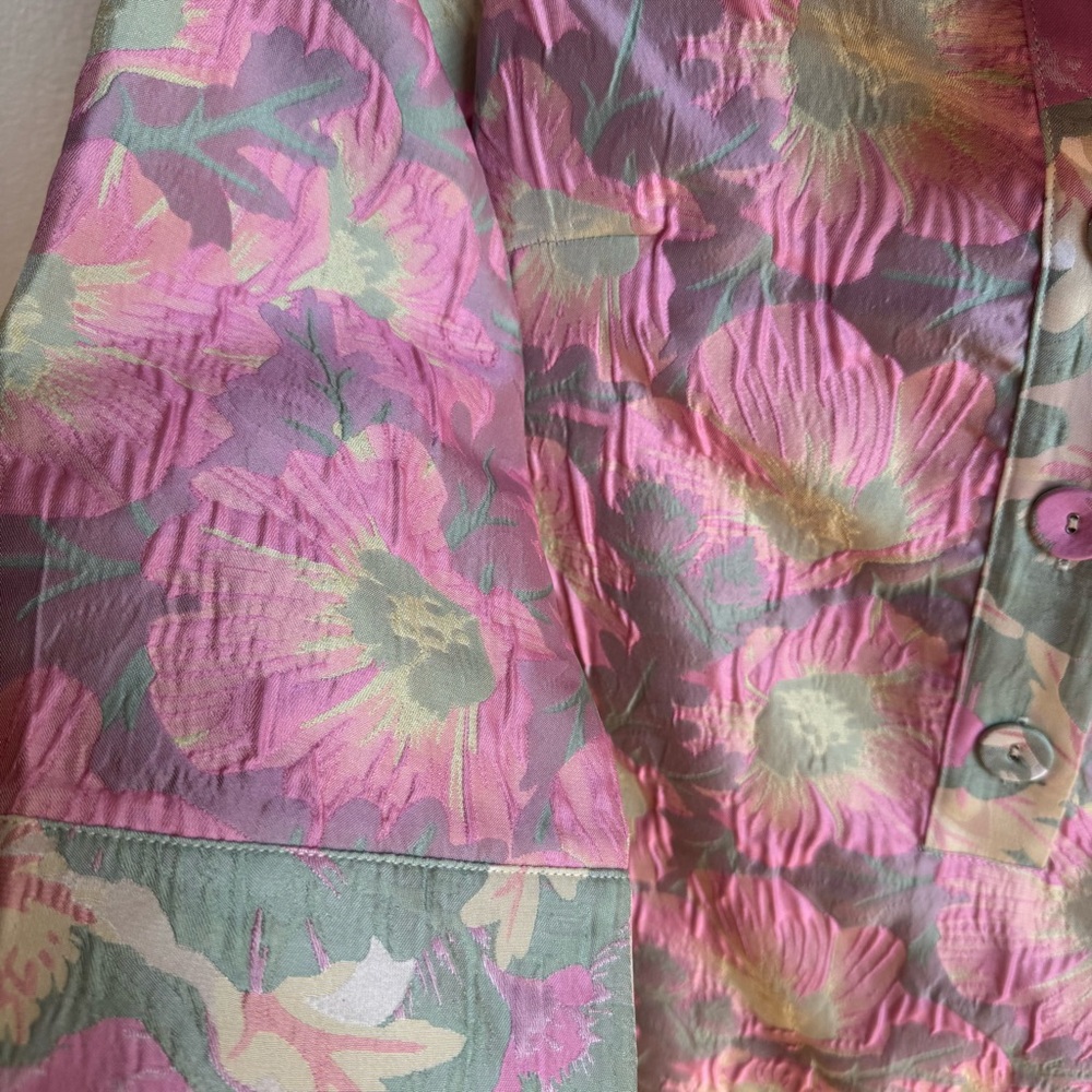 NWT Abbey Glass Piper Jacquard Floral Print V-Neck 34 Sleeve Caftan Mini Dress - Picture 11 of 15